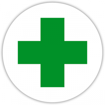 Aufkleber Grünes Kreuz